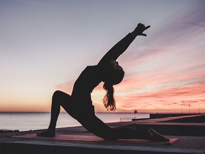 woman exercising yoga fitness